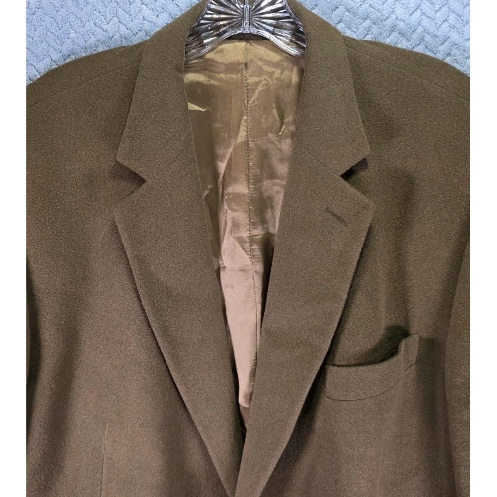 Harold Powell 100% Camel Hair Sport Coat Blazer Jacket‎ Mens 46R Made In Italy